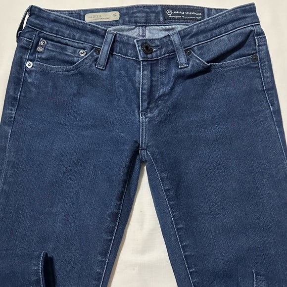 AG Adriano Goldschmied The Stilt Cigarette Leg Dark Stretch Denim Jeans - 25R - Picture 4 of 16